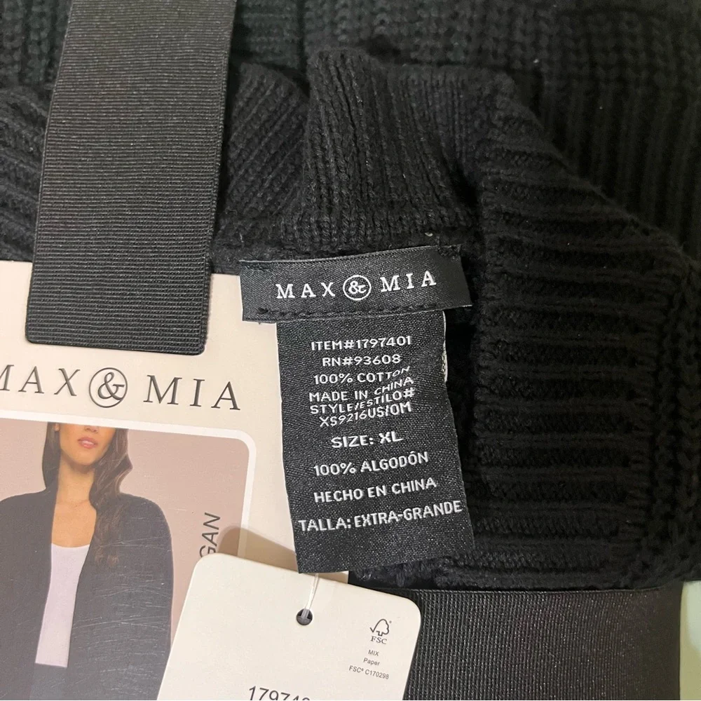 Max & Mia Women's Open-Front Cardigan - Casual Sweaters for Women's with Pocket - Picture 5 of 5